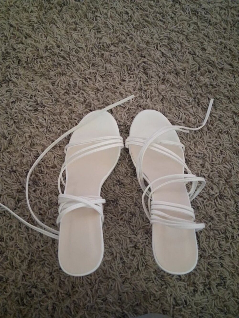 Brand new sheen strap up heels